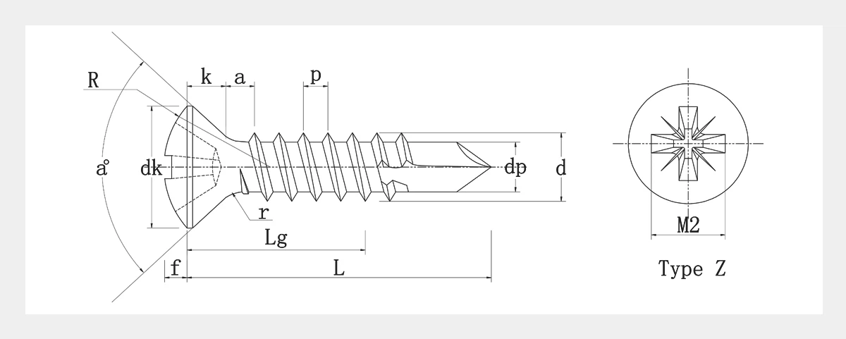Carbon Steel Self Drilling Screws 2D Carbon Steel Self Drilling Screws 2D