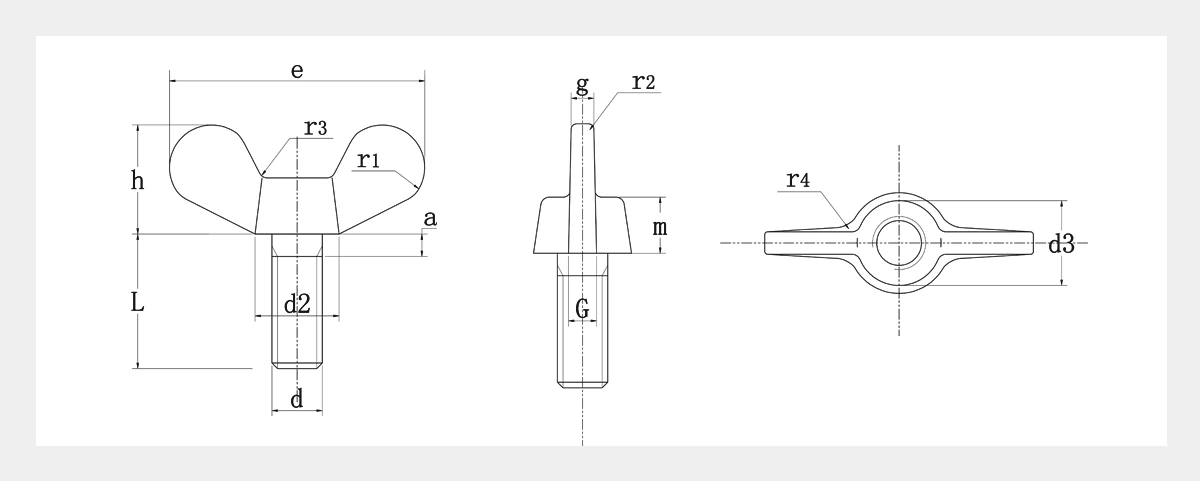 Wing Bolt Butterfly Screw-2D Wing Bolt Butterfly Screw-2D