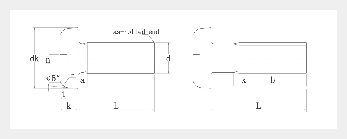Slotted Pan Head Screws 2d